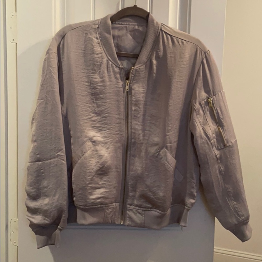 Satin bomber jacket